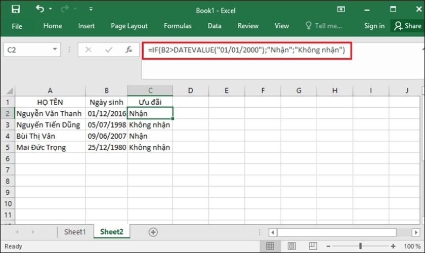 Phép tính cơ bản trong Excel
