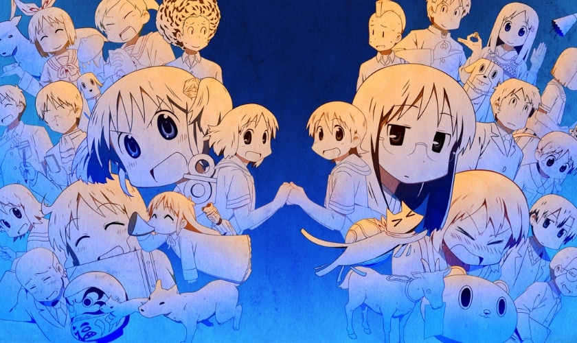 Hình nền máy tính anime 4K Nichijou cute