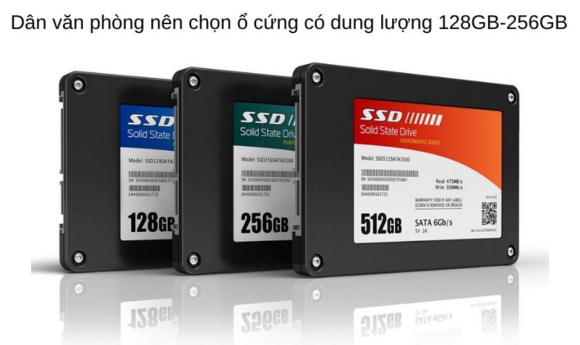 Chọn dung lượng SSD nhu cầu dân văn phòng