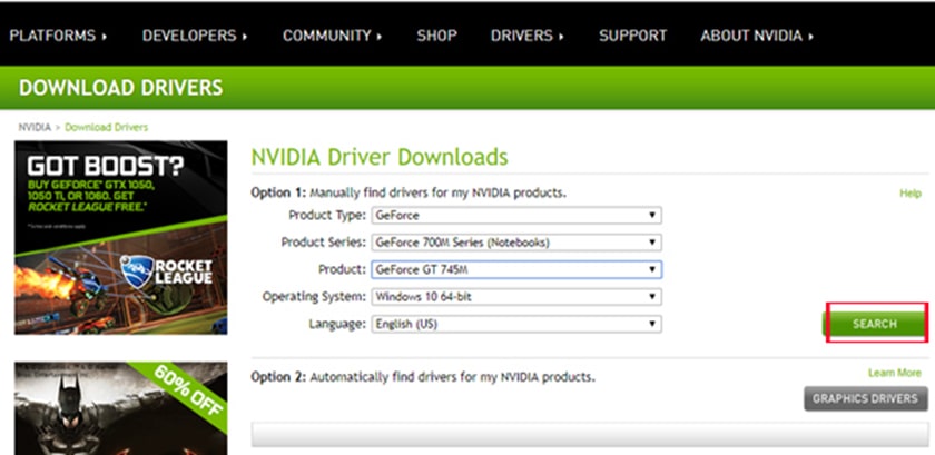 Tải driver card màn hình NVIDIA thủ công