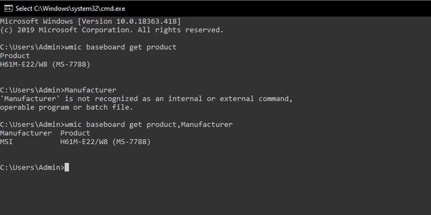 Lệnh Command Prompt