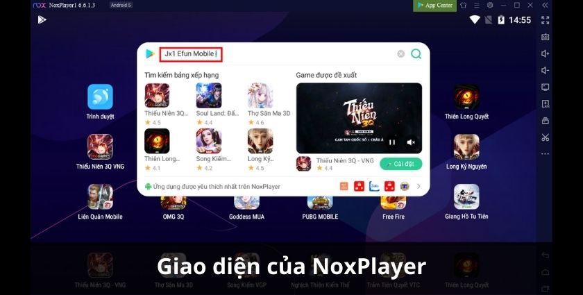 Phần mềm giả lập Android NoxPlayer