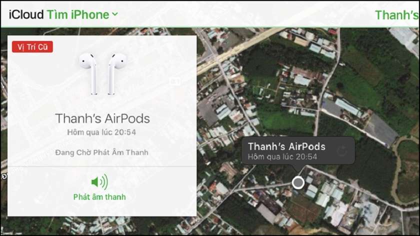 Tìm AirPods trên iPhone, iPad