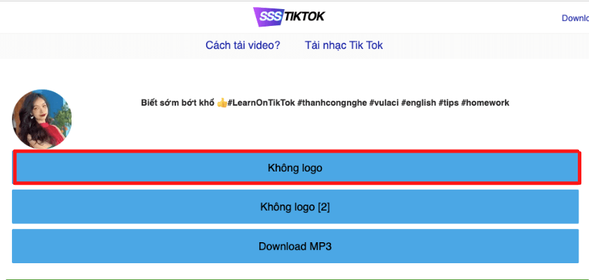 SSStiktok - Cách tải video tiktok về máy không có ID dễ nhất