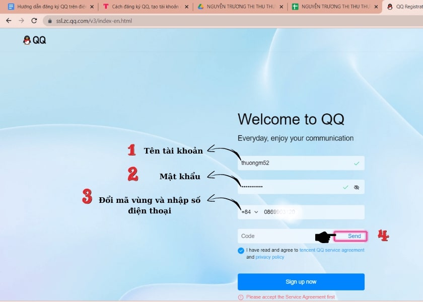 hướng dẫn đăng ký qq trên máy tính