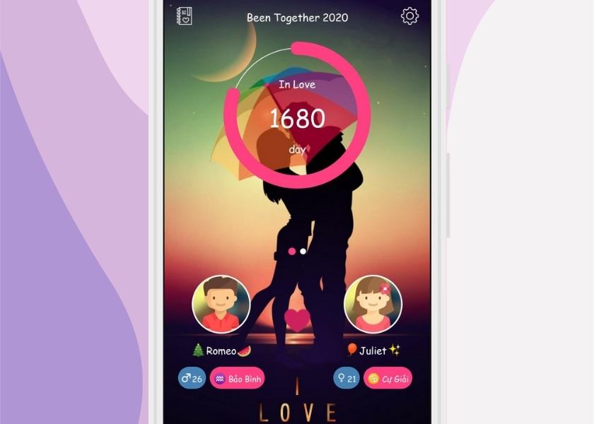 app inlove giúp đếm ngày yêu nhau