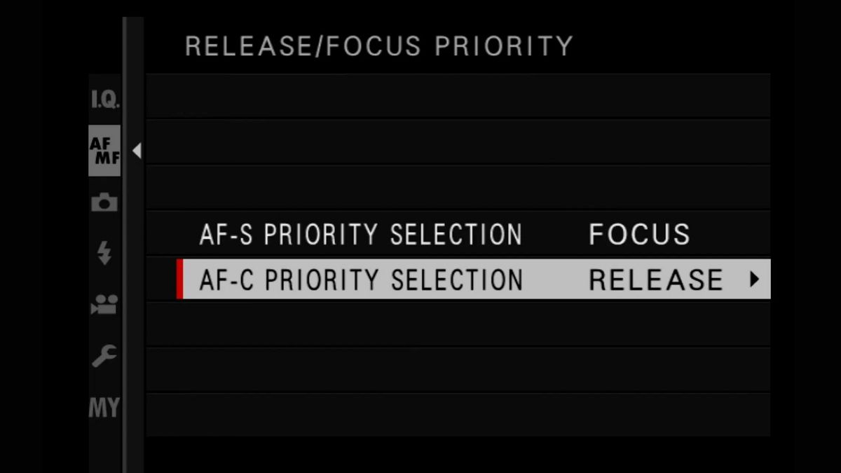 Thiết lập AF-S focus priority và AF-C release priority