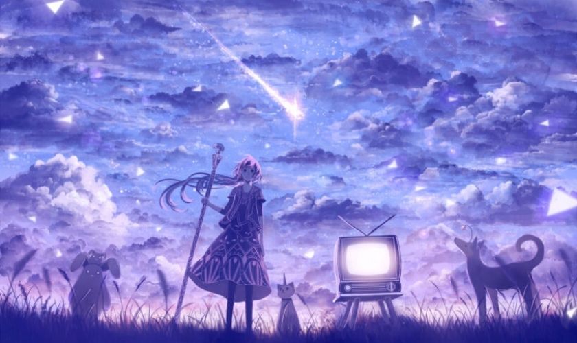 Wallpaper Anime galaxy ảo