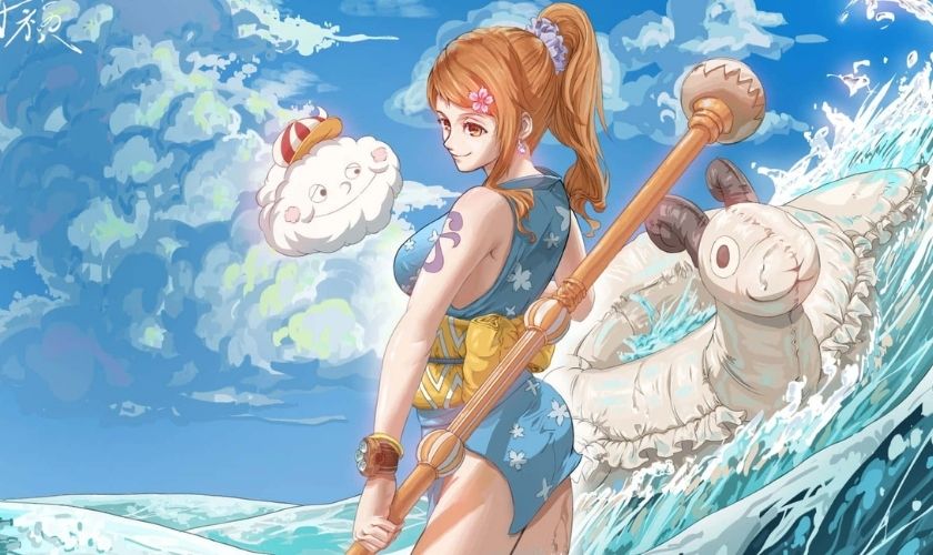 Wallpaper One Piece Nami cực ngầu