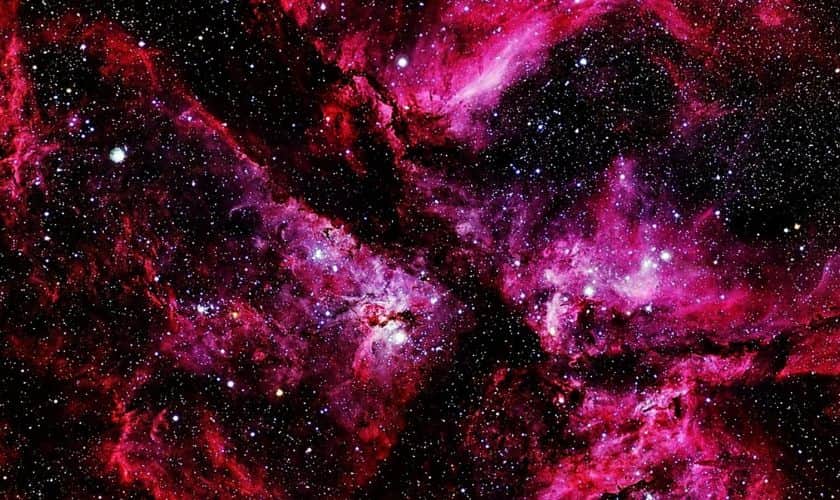 Wallpeper dải thiên hà rộng lớn với ánh sáng màu hồng đẹp