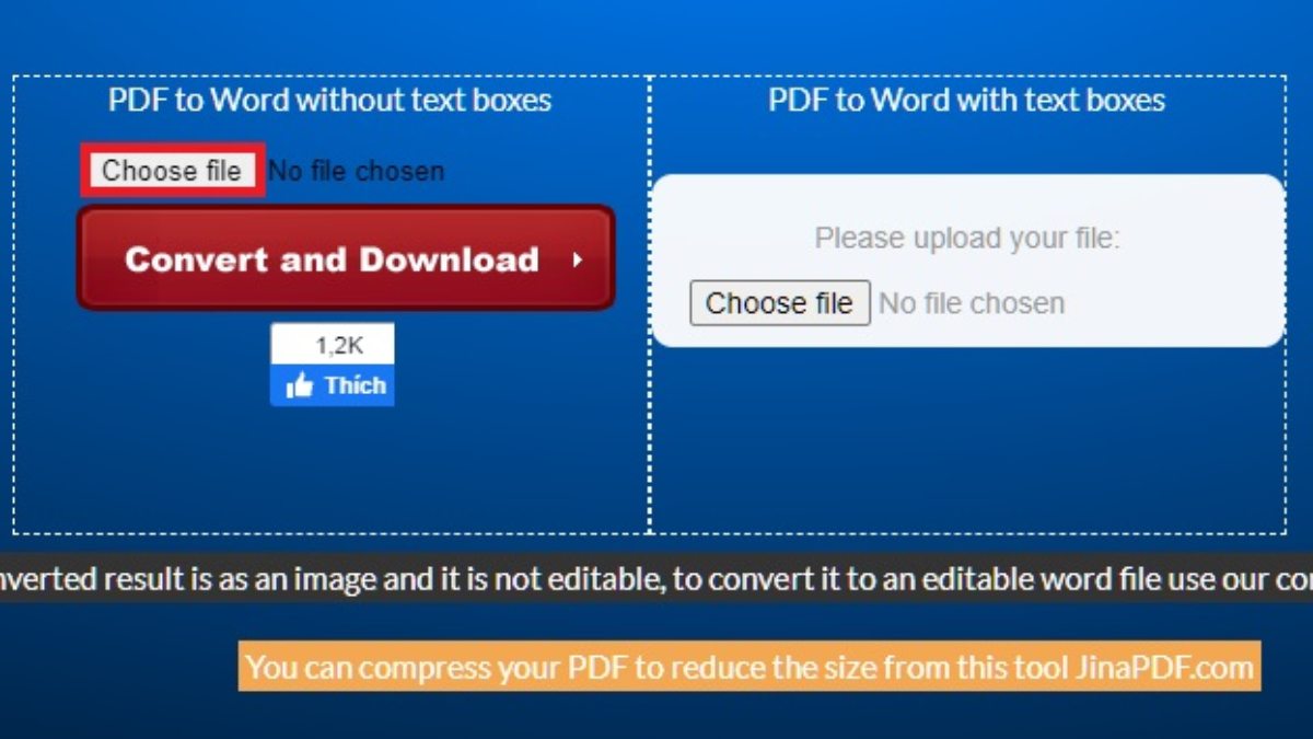 Mở trang web Convert PDF To Word