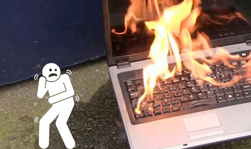 Cắm sạc laptop bị tóe lửa có nguy hiểm không?